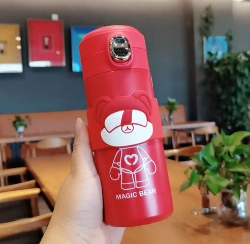 Magic Bear 304 Acél Gyermek Kulacs – Bájos Rózsaszín (350 ml) nézet 2